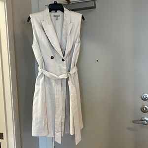 H&M Large Sleeveless Linen Blazer Dress